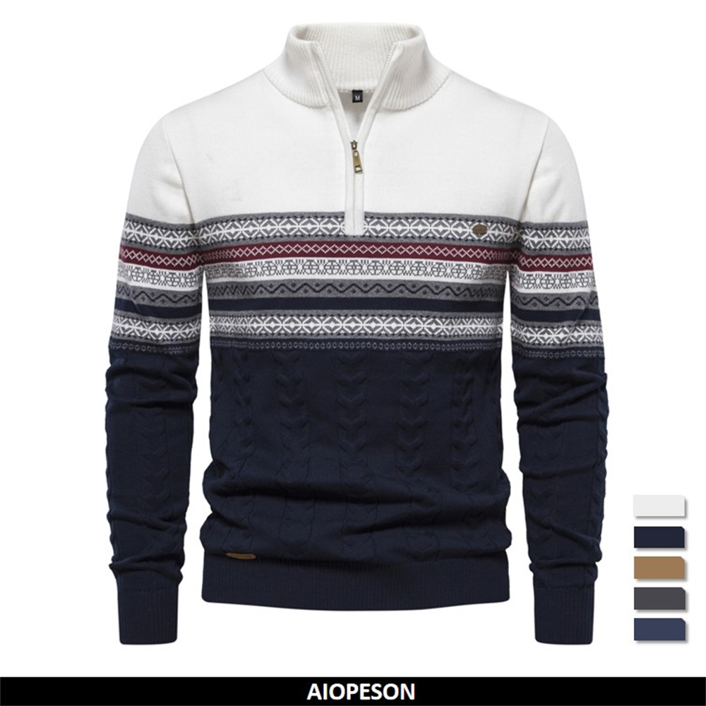 Turtleneck Sweater Men - 2023 neue Herbst Hohe Qualität Zipper