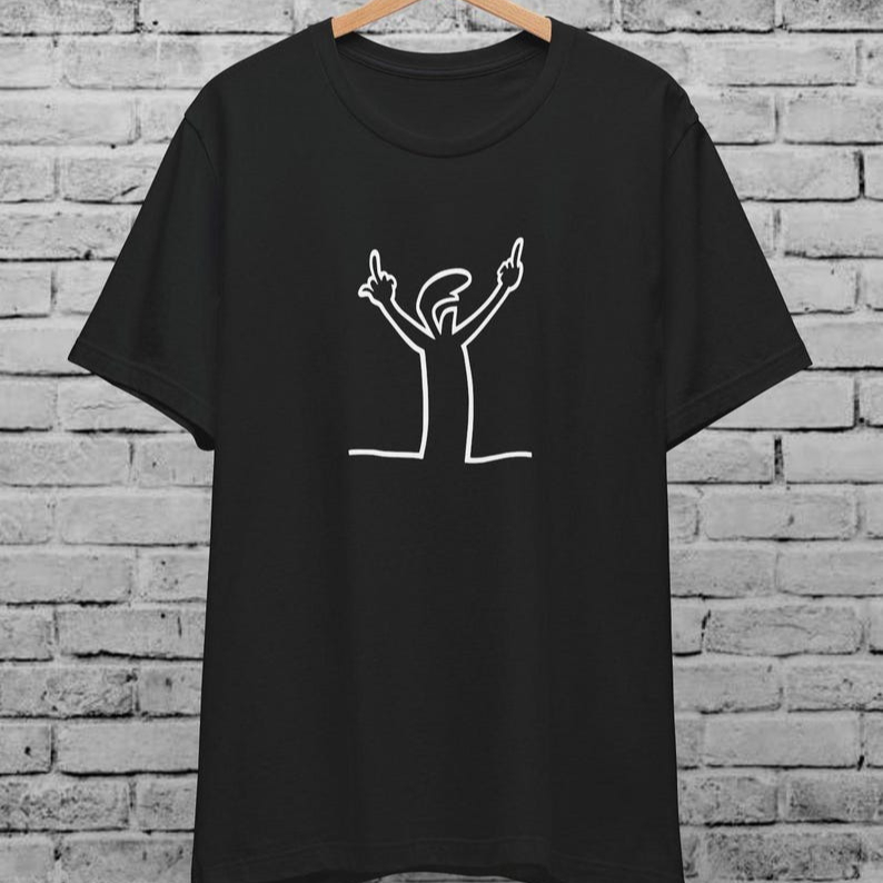 Men'S Fashion From The 80S - Angry La Linea Unisex T-Shirt für