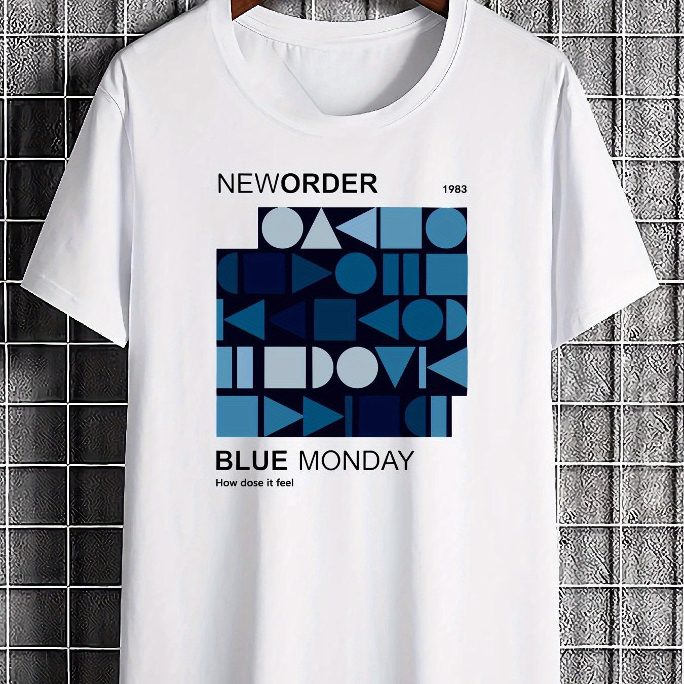 Men'S Fashion From The 80S - New Order Blue Monday Pattern T-Shirt