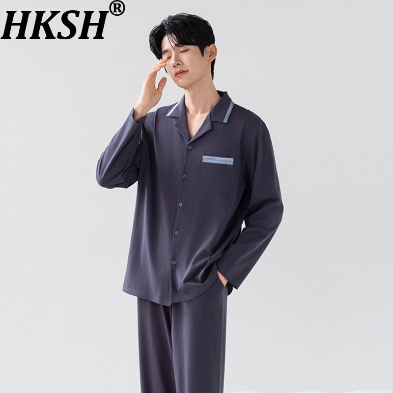 Men'S Fashion And Style - HKSH Herbst Winter Herren Trend Langarm-Hosen-Set
