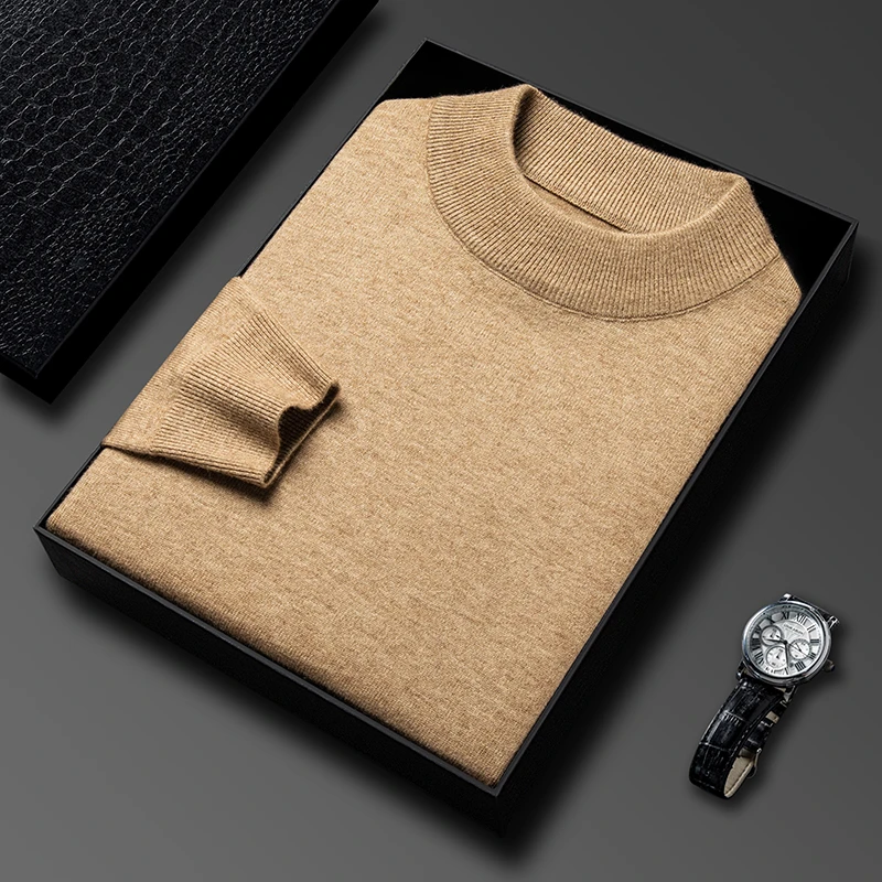 Turtleneck Sweater Men - Hälfte Rollkragen Strickwaren Pullover Neue Herbst/Winter