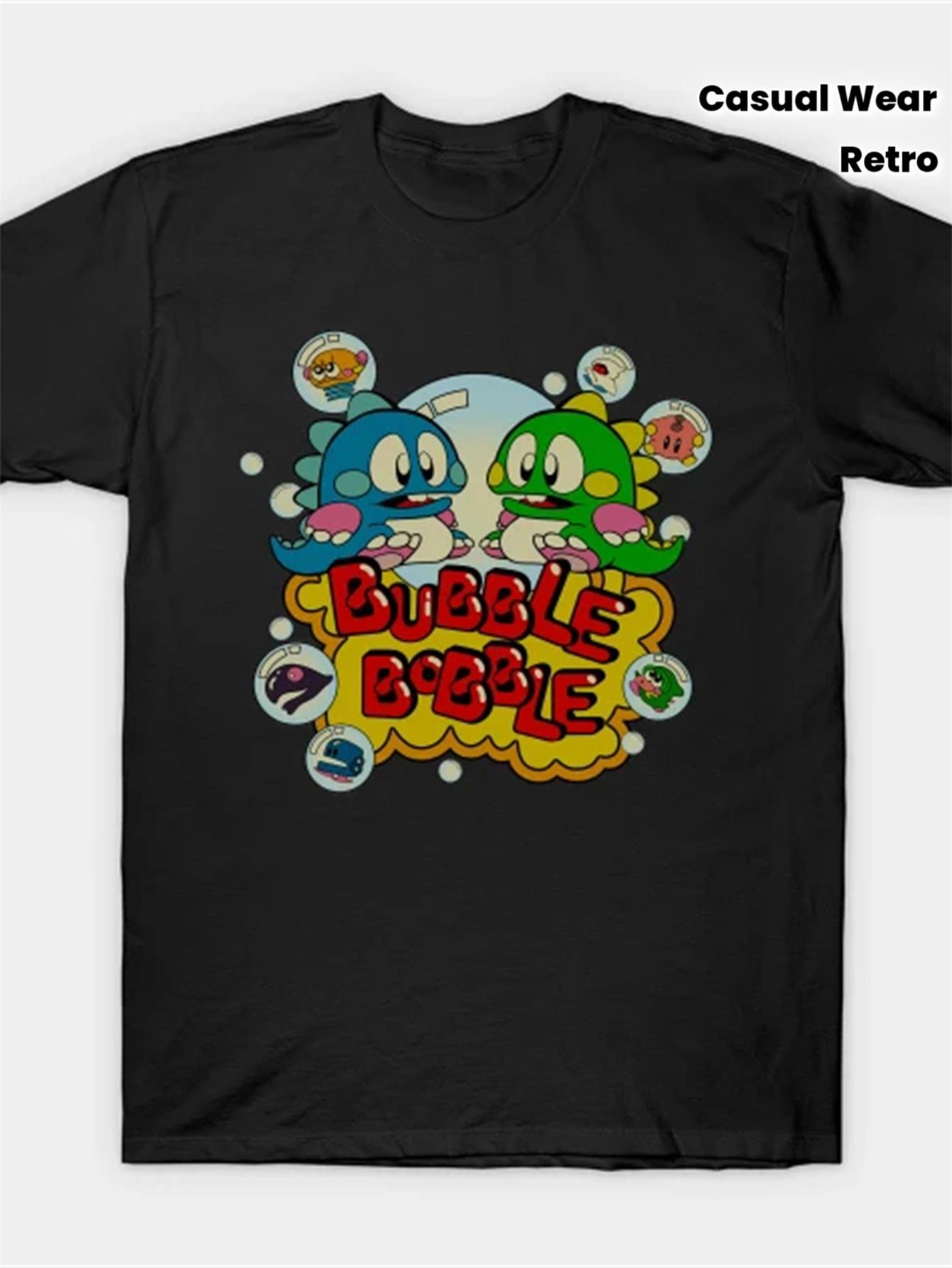 Men'S Fashion From The 80S - Retro Bubble Bobble 1986 Game T-Shirt