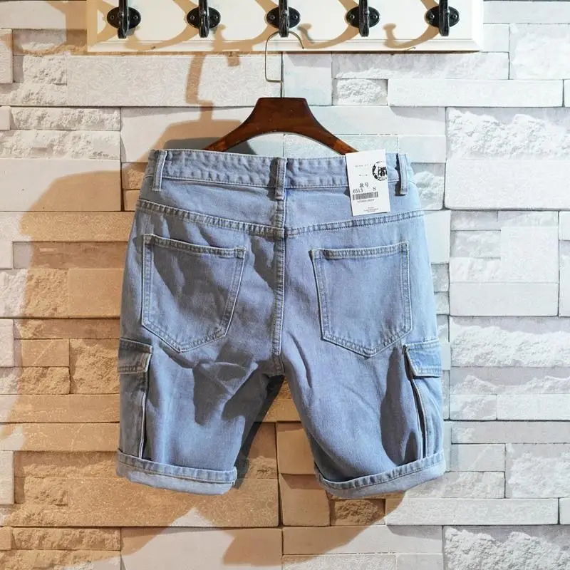 Men Fashion Jeans - Lose gerade kurze Jeanshose für Herren,