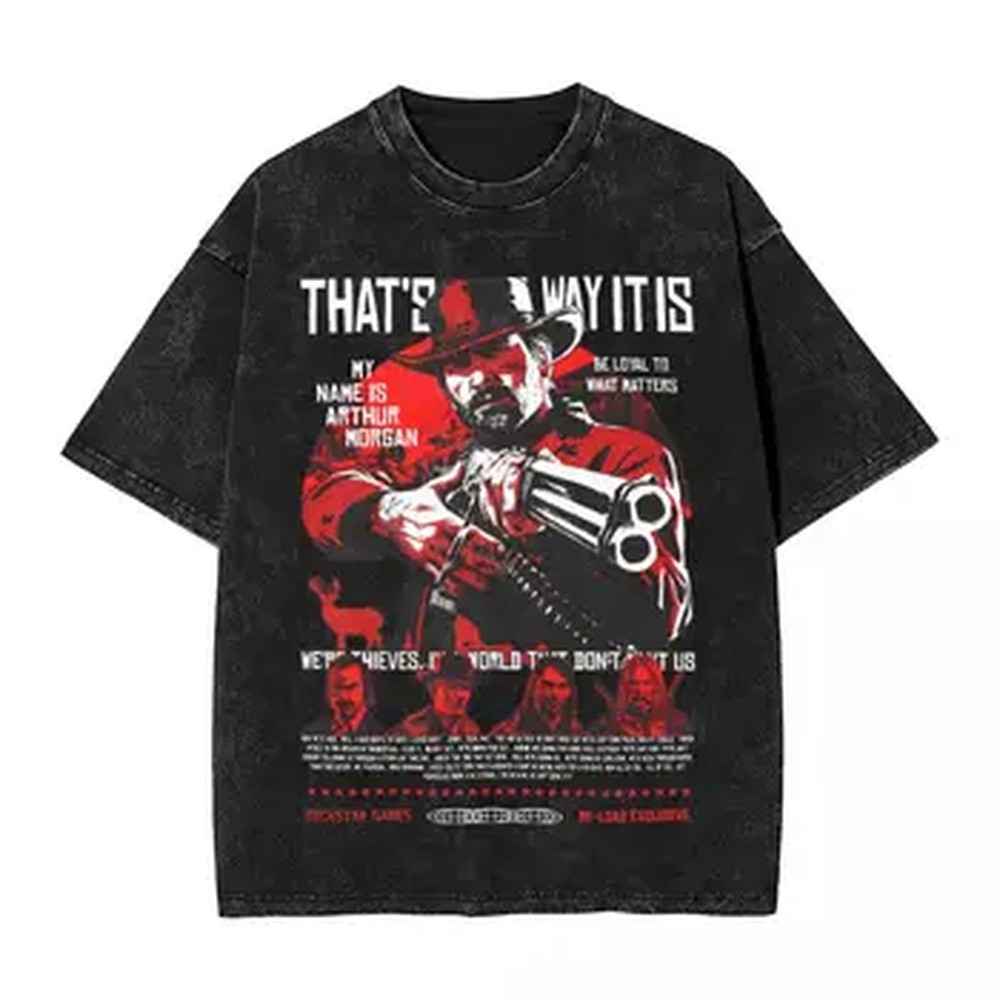 Graphic Tee Oversized - Red Dead Redemption 2 Grafik-T-Shirt, übergroßes