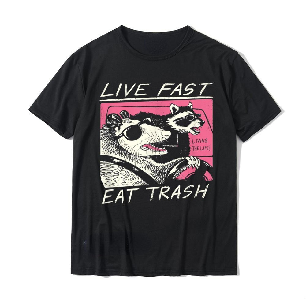 Graphic Tee Oversized - Schnell leben! Müll essen! Mann T-Shirt