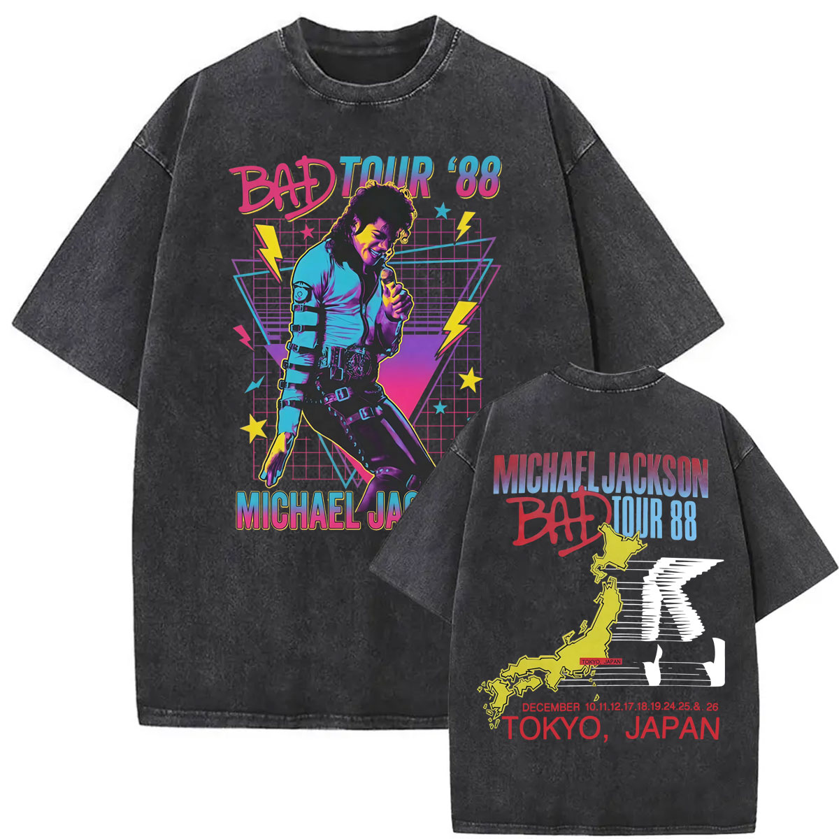 Men'S Fashion From The 80S - Vintage Washed King of Pop Bad