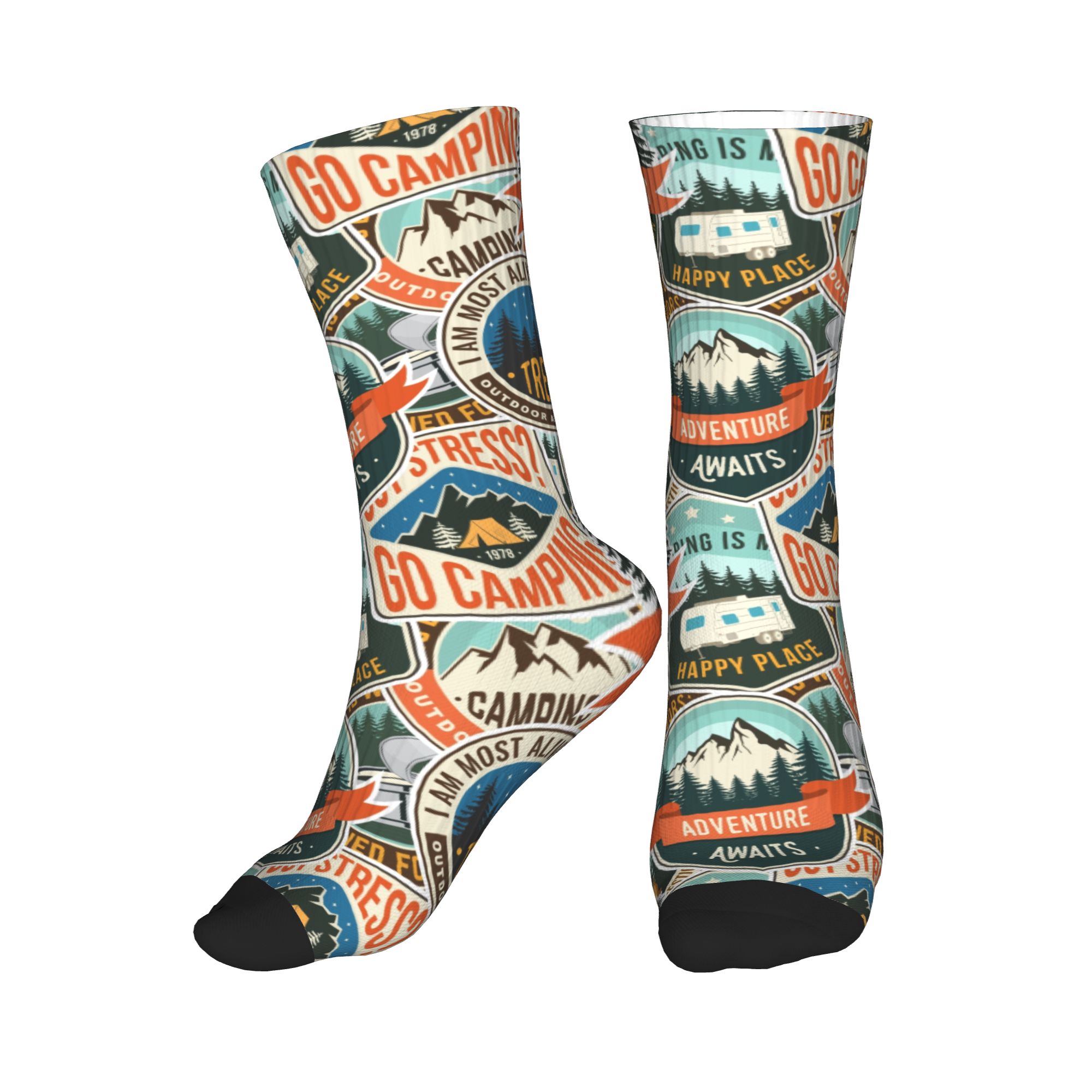 Mens Fashion Dress - Modische Herren-Socken im Vintage-Stil mit Mountain