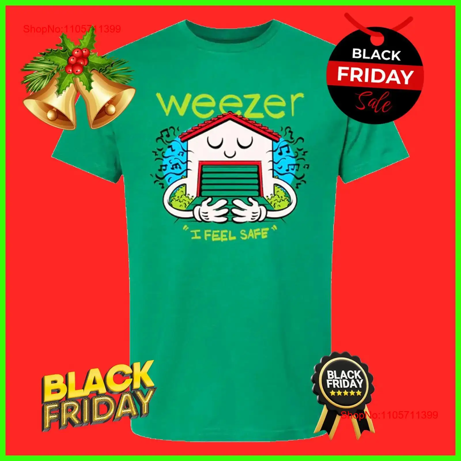 Men'S Fashion Garage - Weezer Garage I Feel Safe T-Shirt