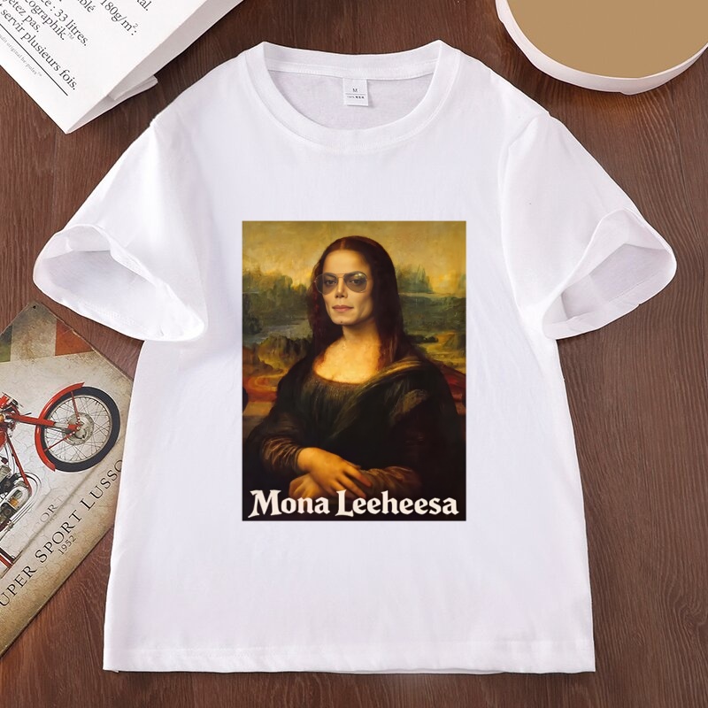 Men'S Fashion From The 80S - Lustige Mona Lisa Parodie-Grafik-T-Shirts, Vintage 80er-Jahre-Musik-T-Shirt,