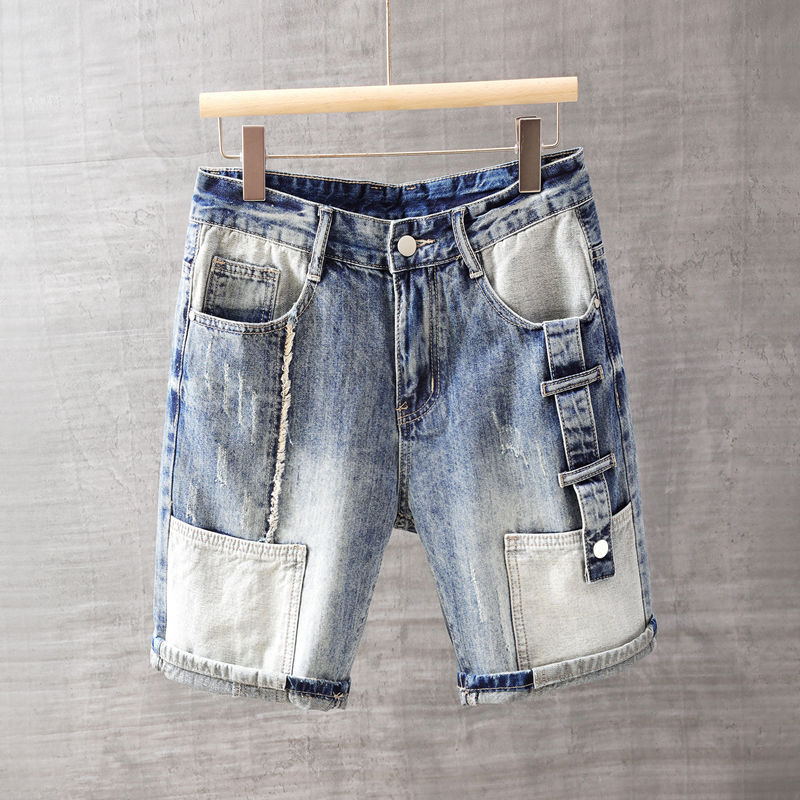 Men Fashion Jeans - Männer Kurze Jeans Hosen mit Taschen