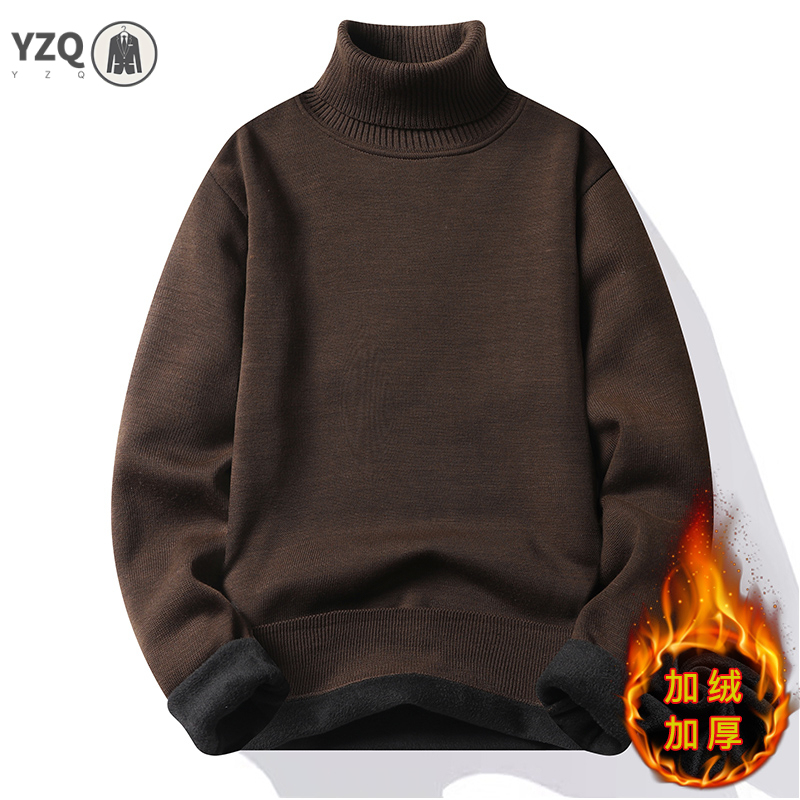 Turtleneck Sweater Men - Sweatwear Herren Anti-Pilling Hochwertiger gestrickter Rollkragenpullover
