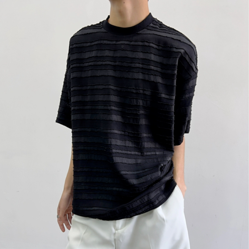 Men'S Fashion For Hot Weather - Herren-T-Shirt mit Kurzen Ärmeln, Atmungsaktiv, Strukturierte