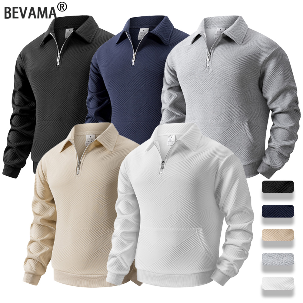 Turtleneck Sweater Men - Herbst männer Casual Sweatshirt Viertel Zip
