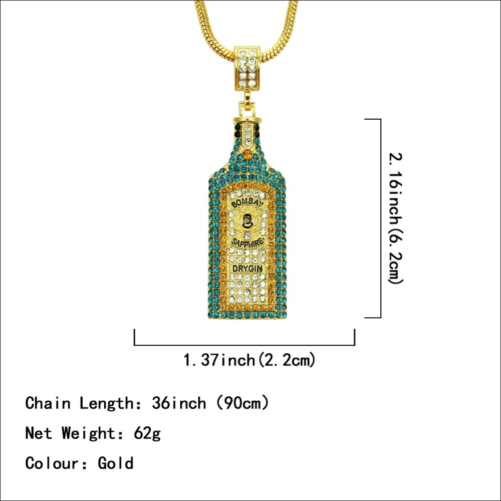 Große Wein flasche Halsketten  – Fashion Men Vogue Bewertung und Preis