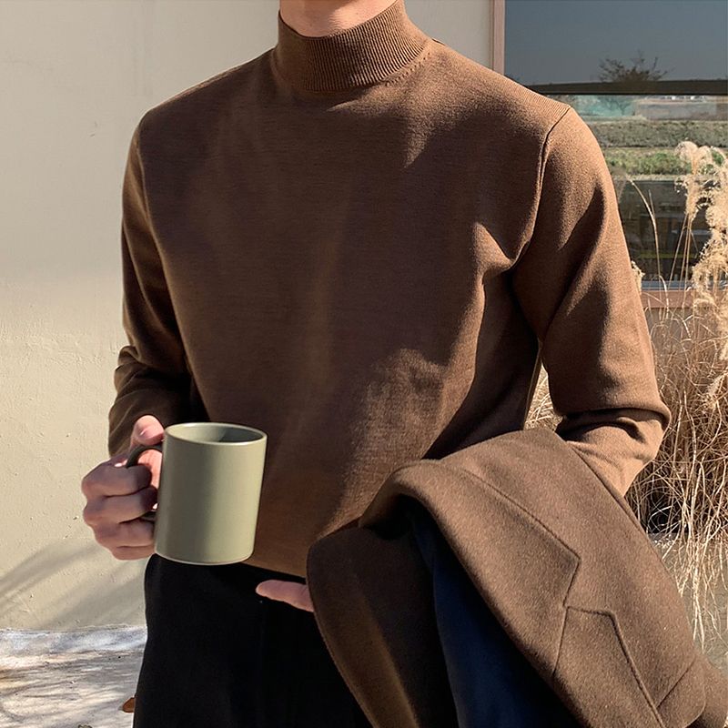 Halber Rollkragenpullover für  – Turtleneck Sweater Men Bewertung und Preis