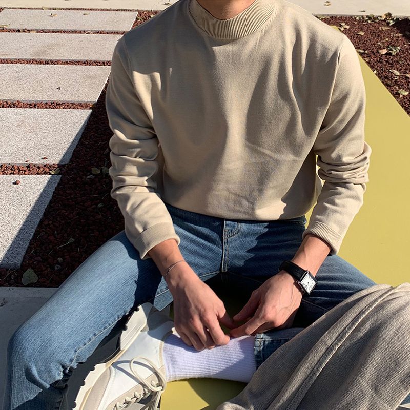Halber Rollkragenpullover für  – Turtleneck Sweater Men Bewertung und Preis