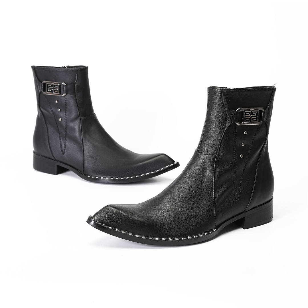 Modische schwarze Herren-Stief – Mens Fashion Dress Bewertung und Preis