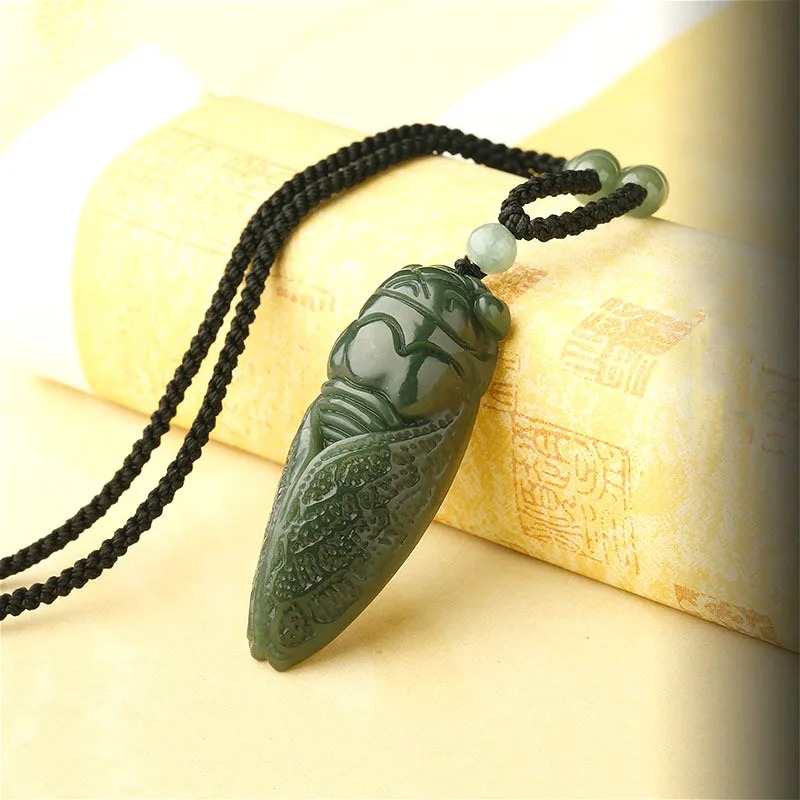 Natürliche Hetian Jade Zikade  – Men'S Fashion Necklaces Bewertung und Preis