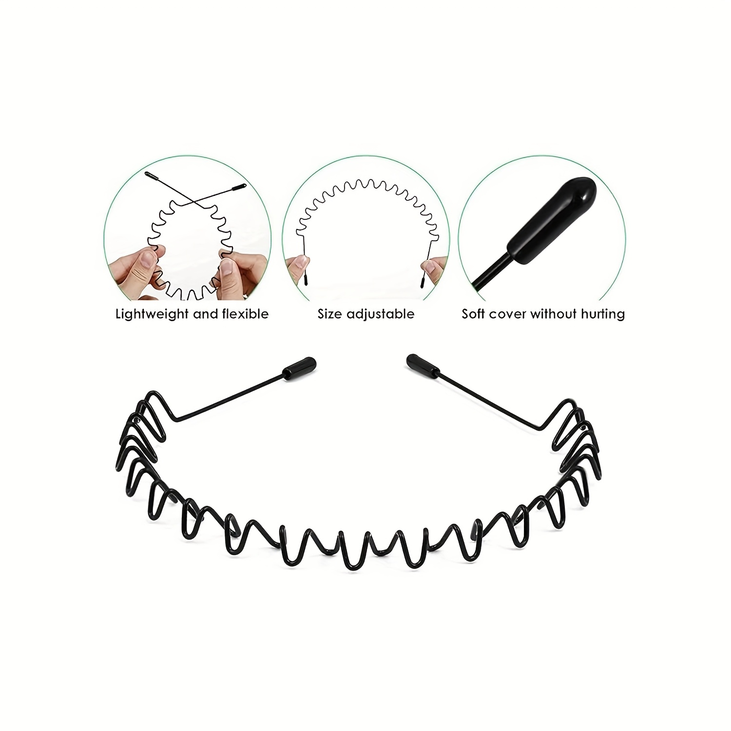6 Stück Modische Schwarze Meta – Men Fashion Hair Style Bewertung und Preis