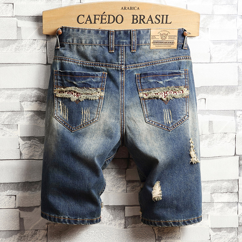 Zerrissene Hip-Hop-Jeans-Short – Men Fashion Jeans Bewertung und Preis