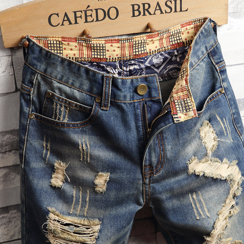 Zerrissene Hip-Hop-Jeans-Short – Men Fashion Jeans Bewertung und Preis