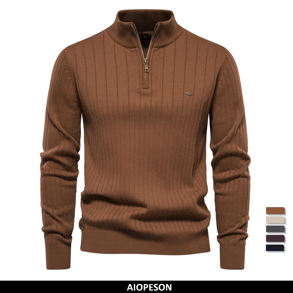 2023 neue Herbst Zipper Pullov – Turtleneck Sweater Men Bewertung und Preis