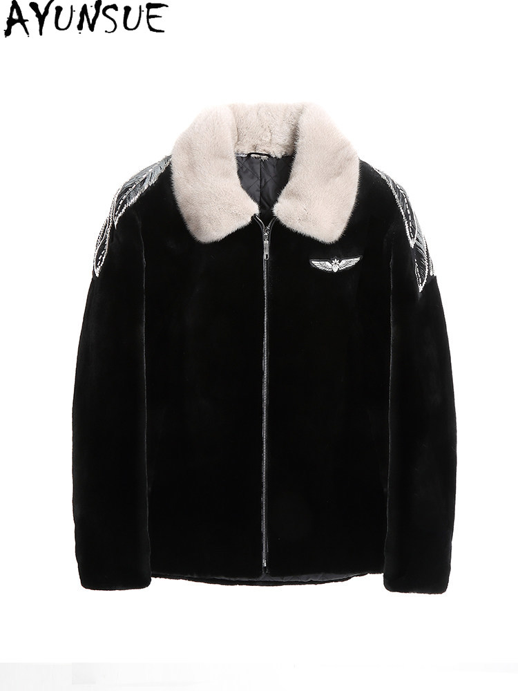 AYUSNUE Natürlicher Nerzmantel – Men'S Fashion Zipper Jacket Bewertung und Preis