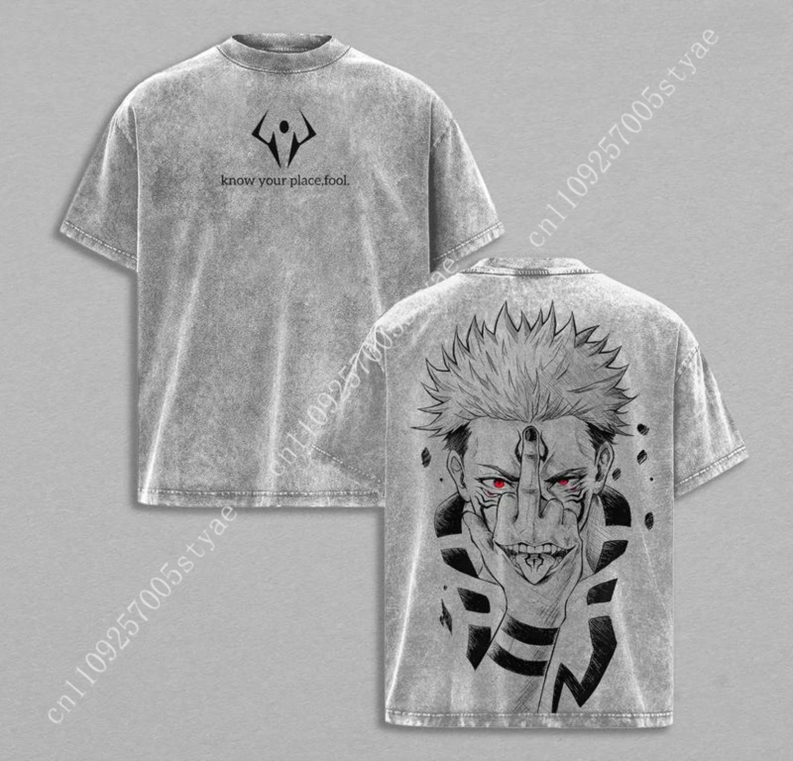 Anime Ryomen Sukuna Grafik-T-S – Graphic Tee Oversized Bewertung und Preis