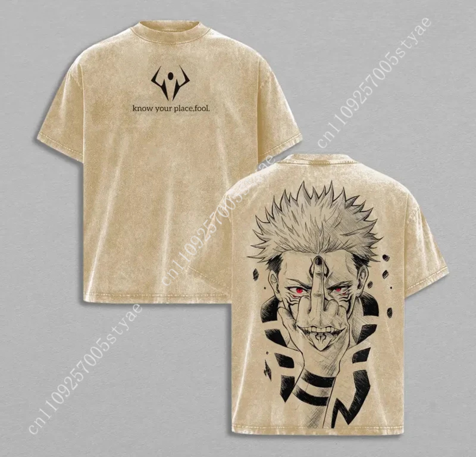 Anime Ryomen Sukuna Grafik-T-S – Graphic Tee Oversized Bewertung und Preis