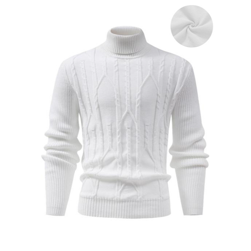 Unten gestrickter Rollkragenpu – Turtleneck Sweater Men Bewertung und Preis