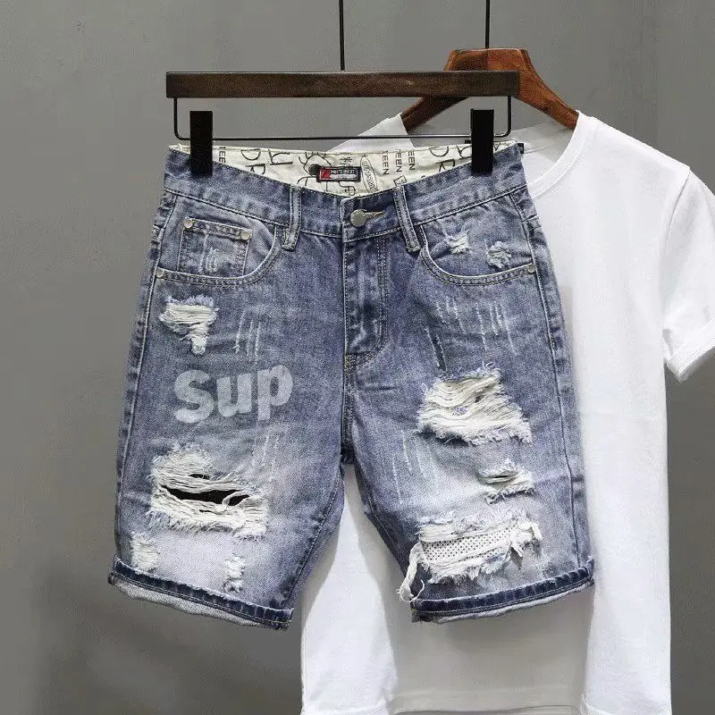 Herren kurze Jeans Hosen schwa – Men Fashion Jeans Bewertung und Preis