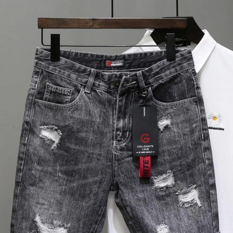 Herren kurze Jeans Hosen schwa – Men Fashion Jeans Bewertung und Preis