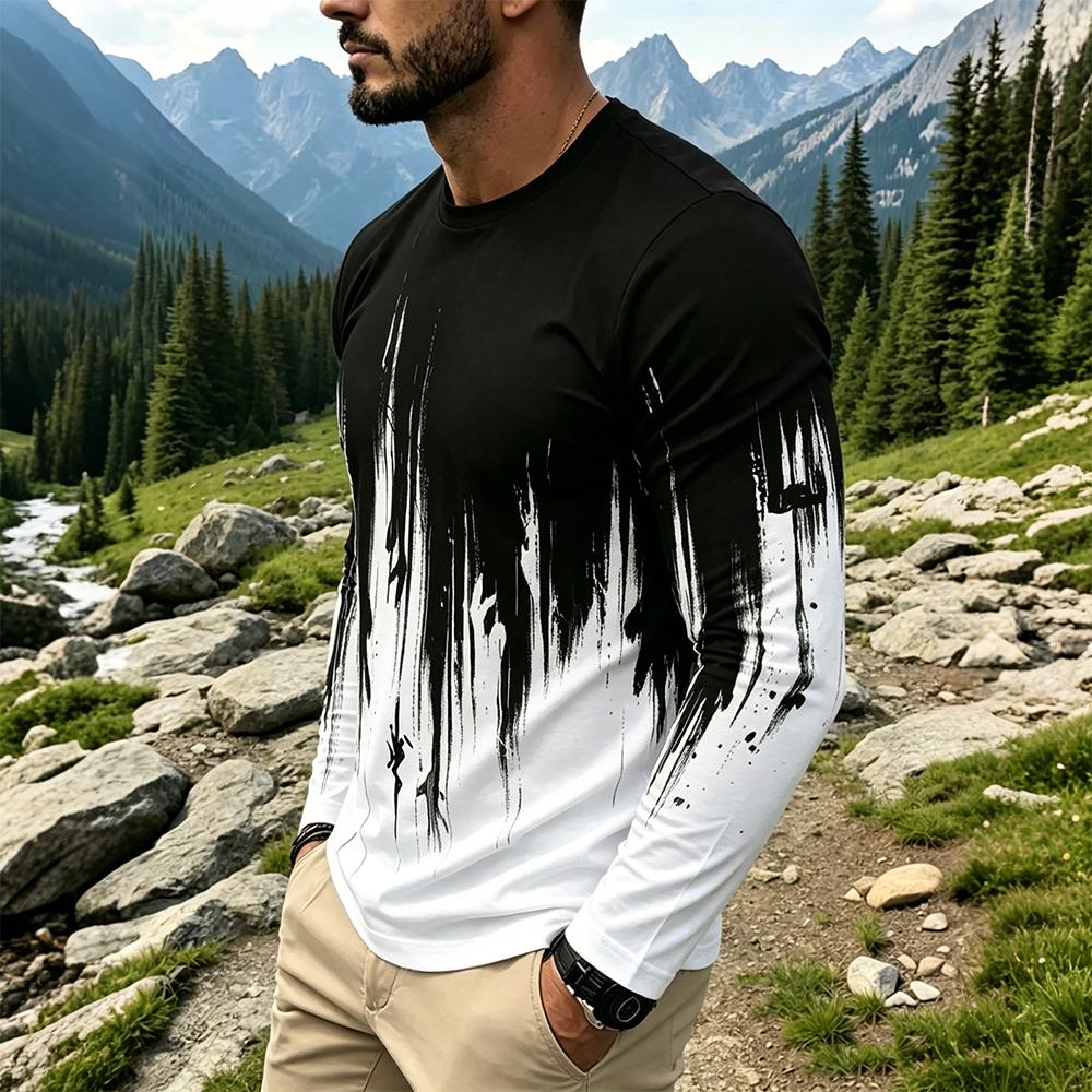 Herren Gradient Ink Splash Lan – Fashion Mens Shirt Bewertung und Preis