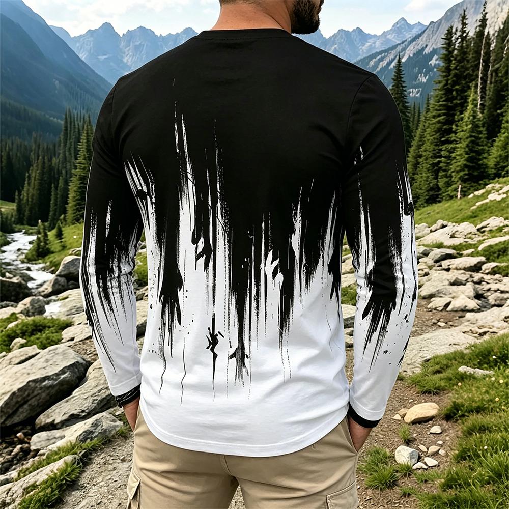 Herren Gradient Ink Splash Lan – Fashion Mens Shirt Bewertung und Preis